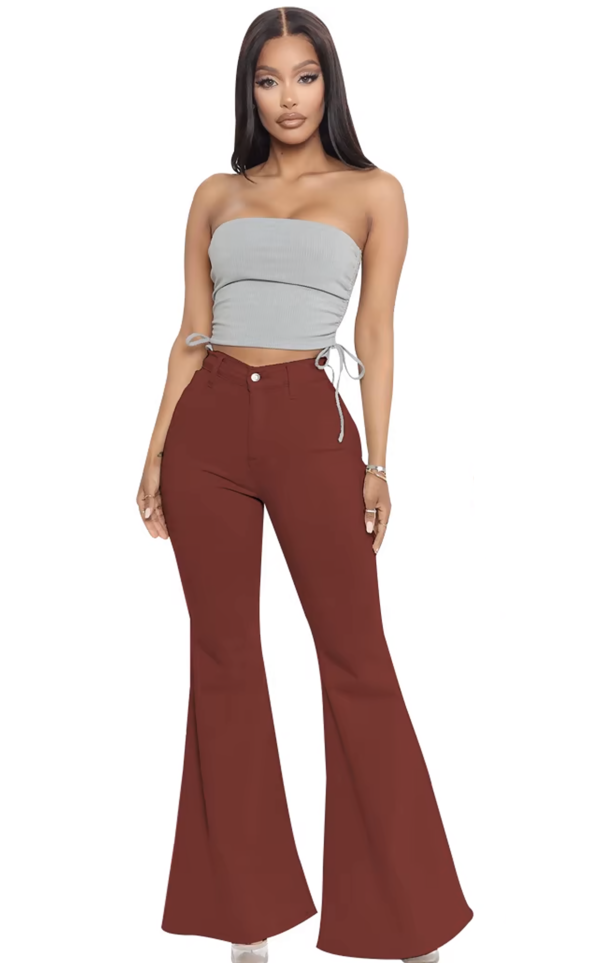 Plus Size Stretch High Waist Flare Jeans