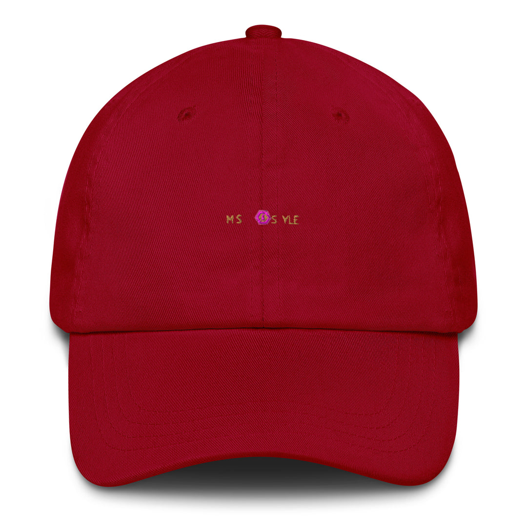 Classic Mishastyle Luxury Cranberry Dad Hat