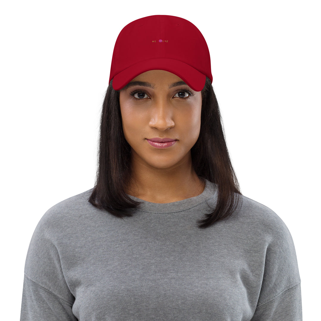 Classic Mishastyle Luxury Cranberry Dad Hat