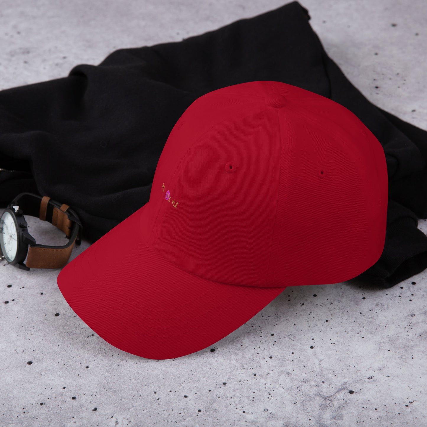 Classic Mishastyle Luxury Cranberry Dad Hat