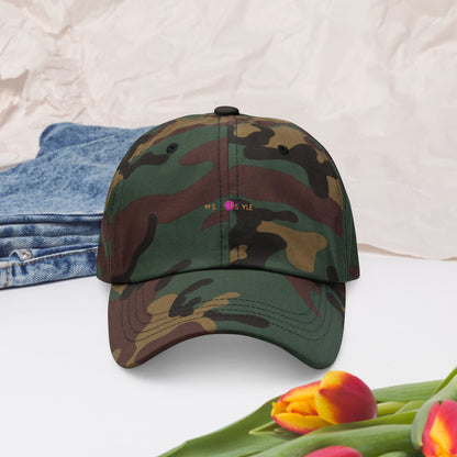 Classic Mishastyle Luxury Spruce Green Camo Dad Hat