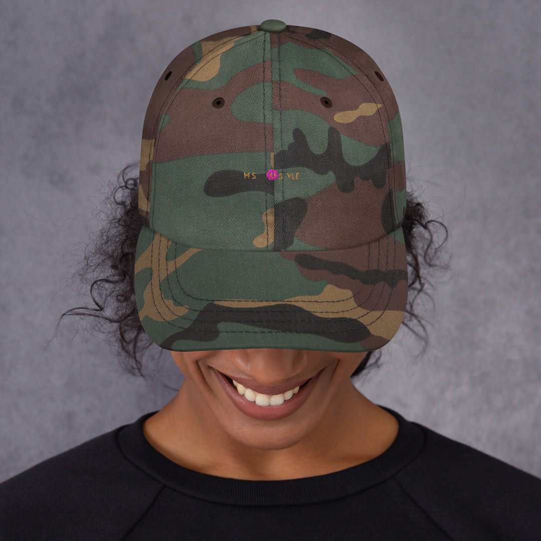 Classic Mishastyle Luxury Spruce Green Camo Dad Hat