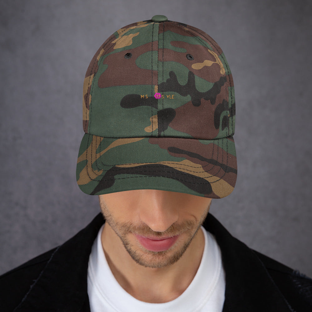 Classic Mishastyle Luxury Spruce Green Camo Dad Hat