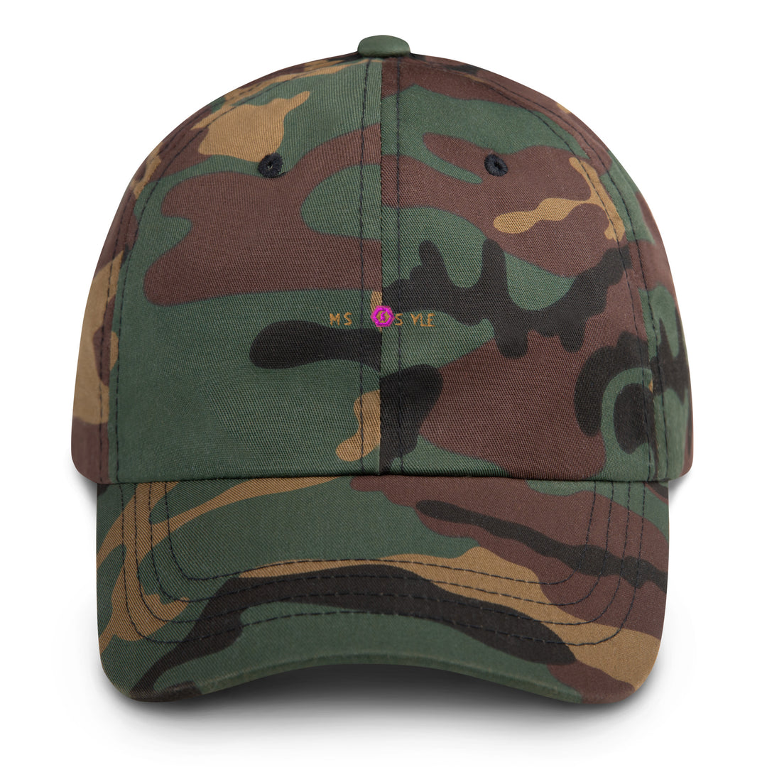 Classic Mishastyle Luxury Spruce Green Camo Dad Hat