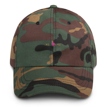 Classic Mishastyle Luxury Spruce Green Camo Dad Hat