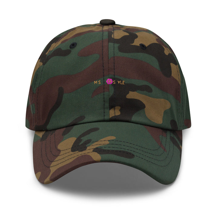 Classic Mishastyle Luxury Spruce Green Camo Dad Hat