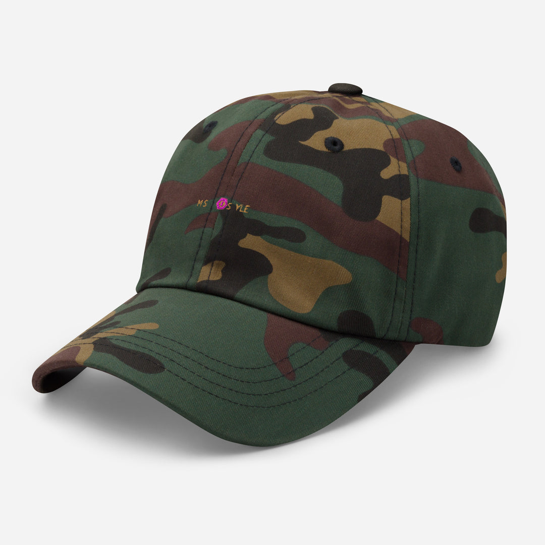 Classic Mishastyle Luxury Spruce Green Camo Dad Hat