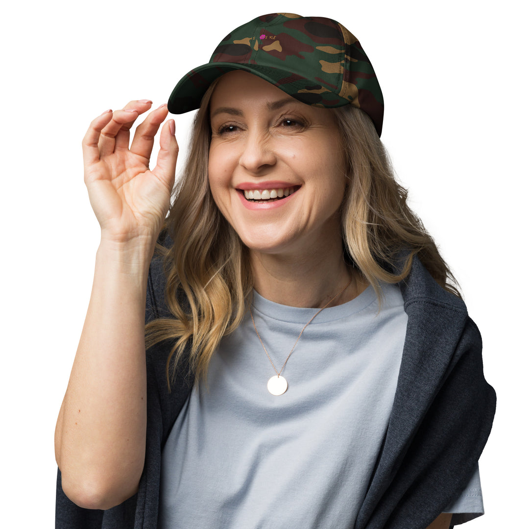 Classic Mishastyle Luxury Spruce Green Camo Dad Hat