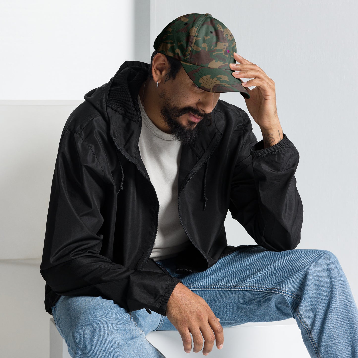 Classic Mishastyle Luxury Spruce Green Camo Dad Hat