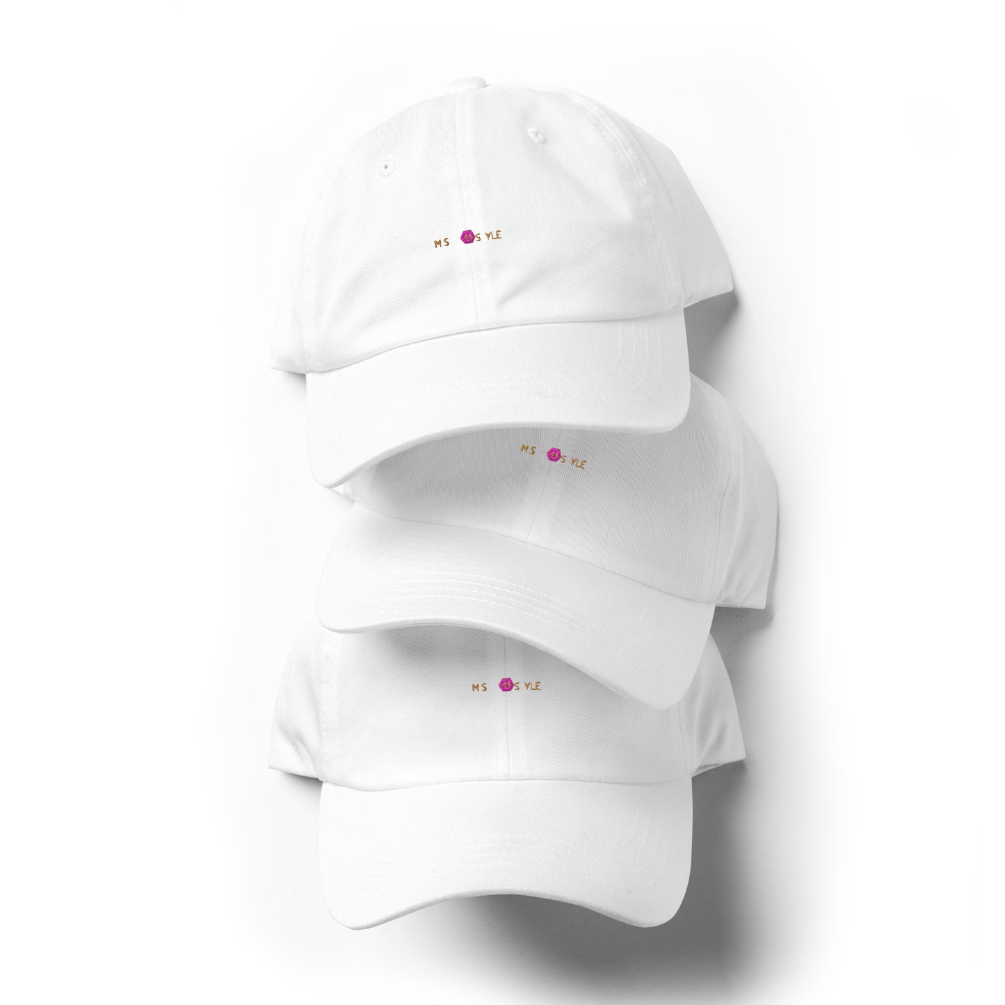 Classic Mishastyle Luxury White Dad Hat