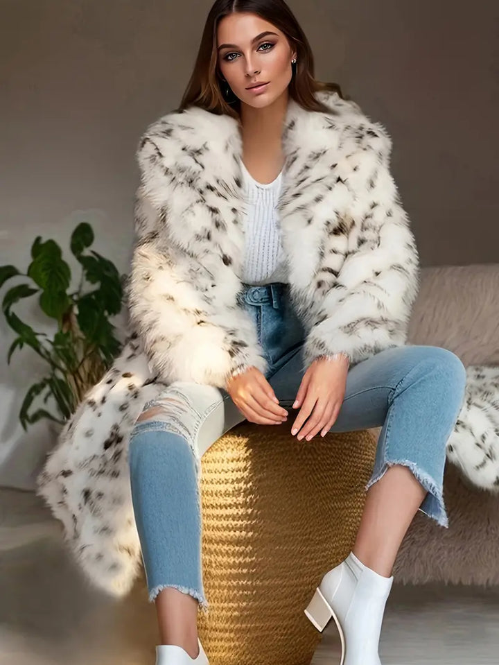 Long Fluffy Fur Coat Luxury Coat