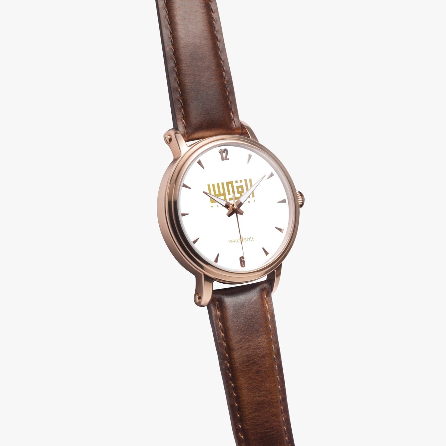 Unisex Automatic Watch (Rose Gold) - White Leather