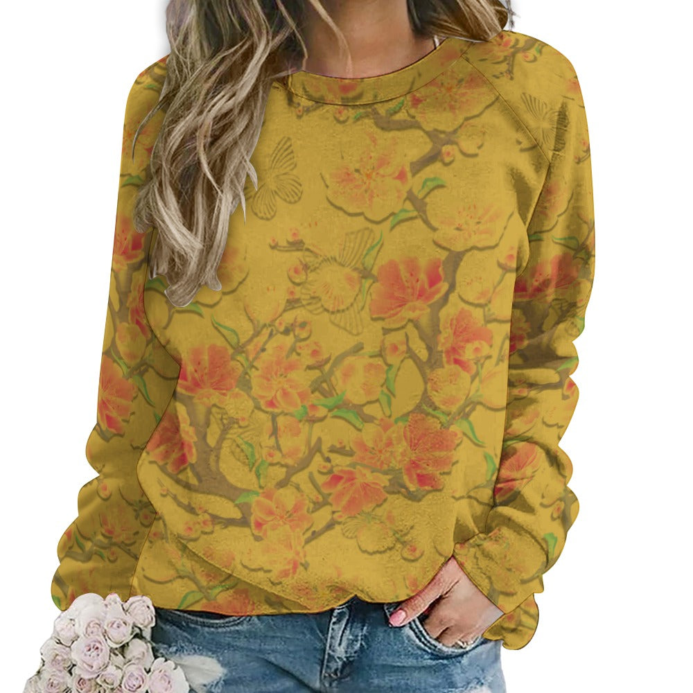 Raglan round neck sweater