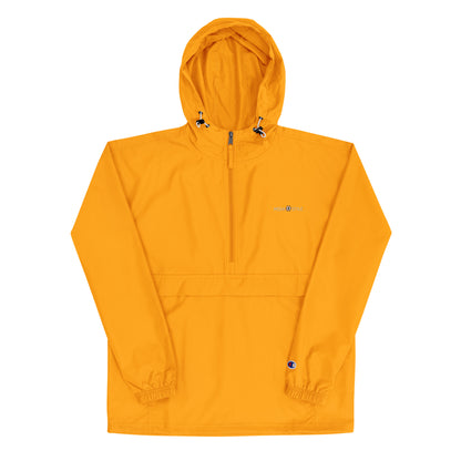 Embroidered Champion Packable Women Jacket - Orange