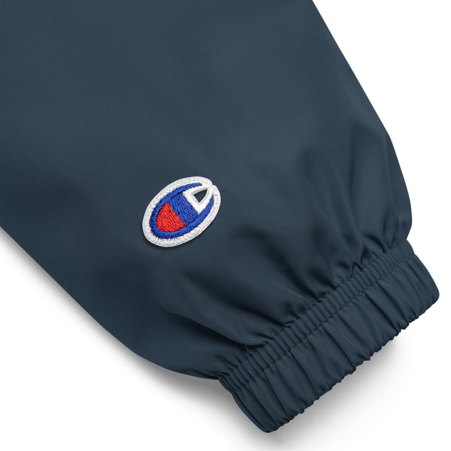 Embroidered Champion Packable Jacket - Navy