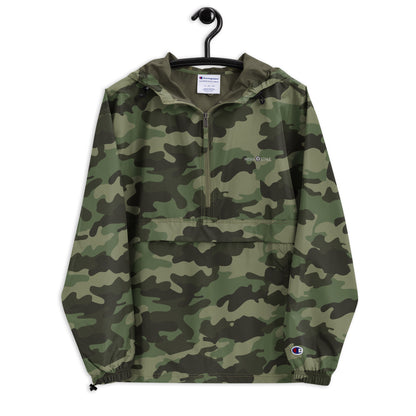 Embroidered Champion Packable Jacket - Army