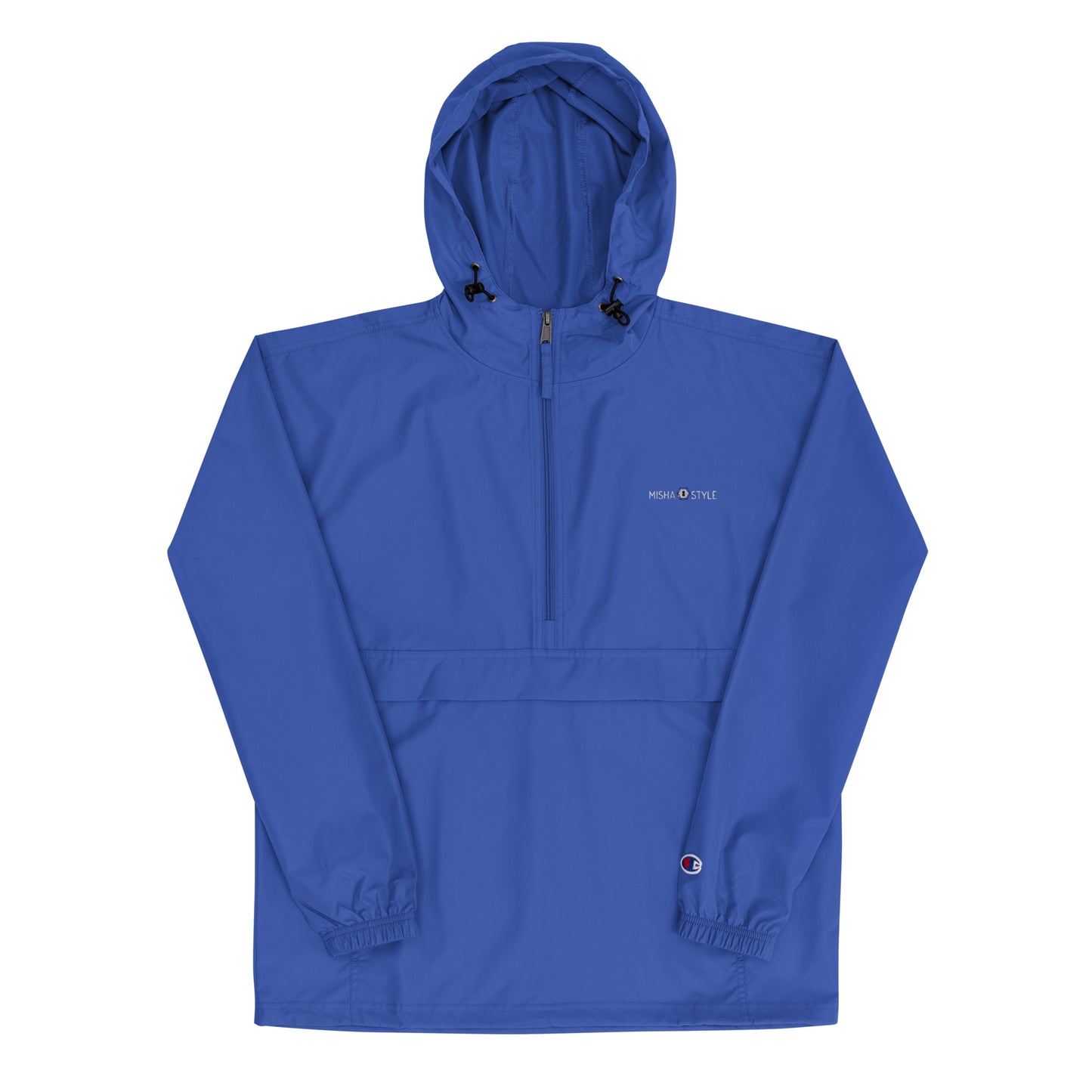 Embroidered Champion Packable Women Jacket - Blue