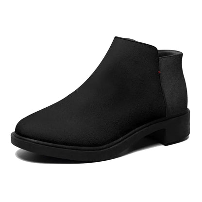 Men Classic Black Zipper Boots - Mishastyle