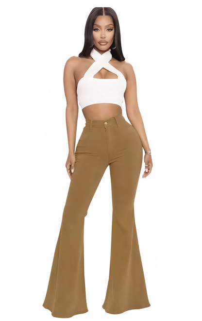 Plus Size Stretch High Waist Flare Jeans