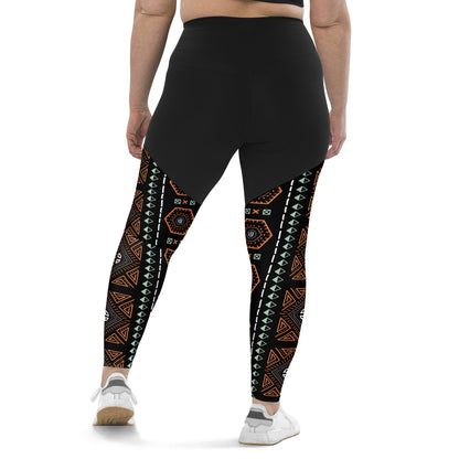 Royal Decoration Black Sports Leggings