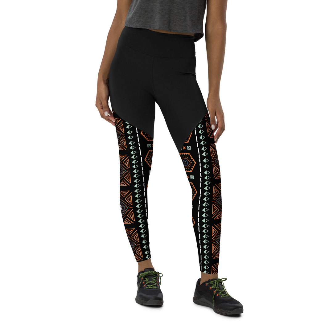 Royal Decoration Black Sports Leggings