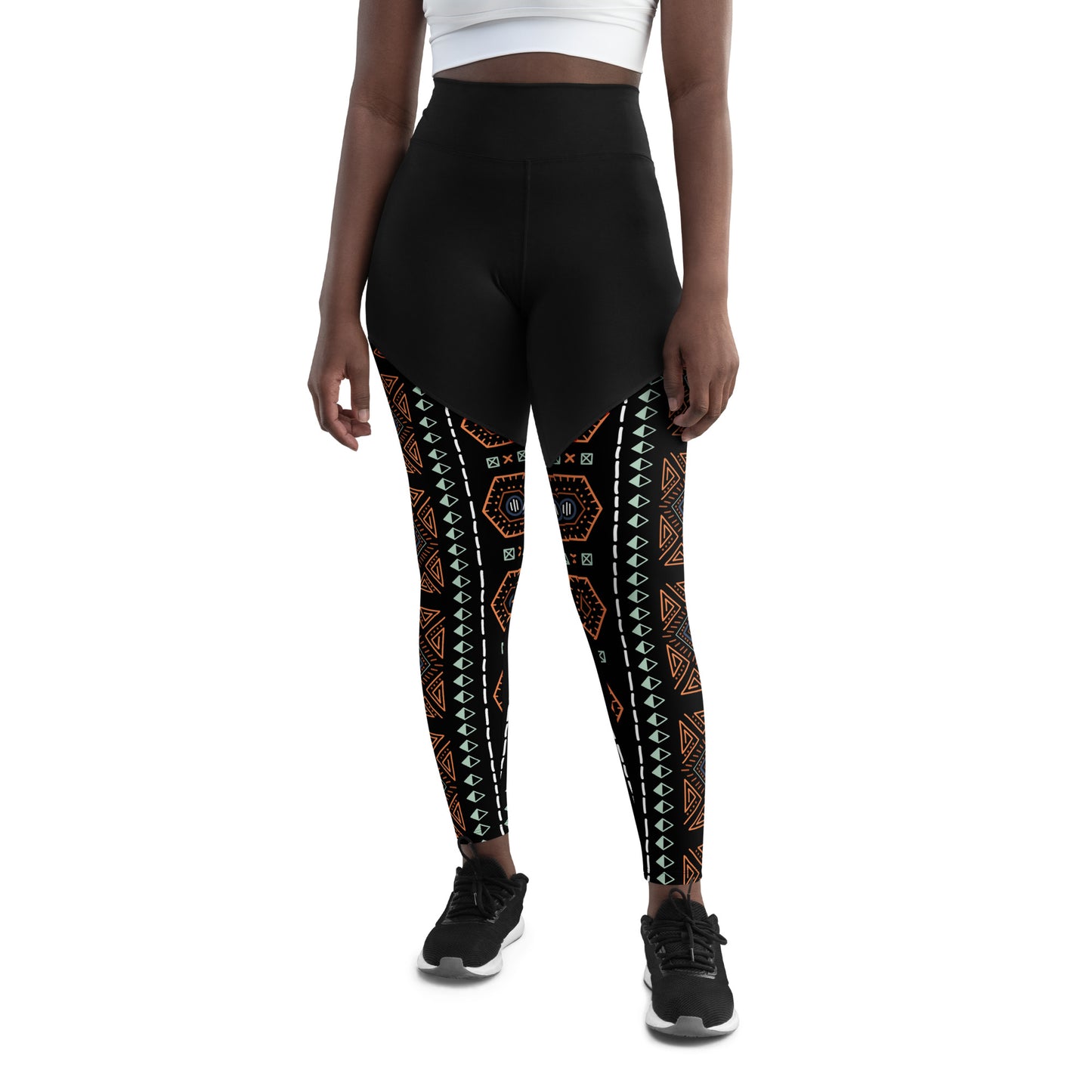 Royal Decoration Black Sports Leggings