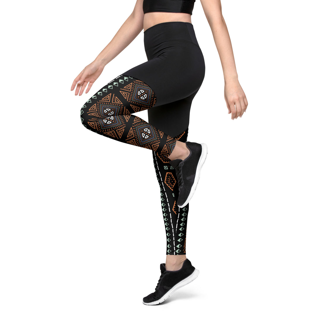 Royal Decoration Black Sports Leggings