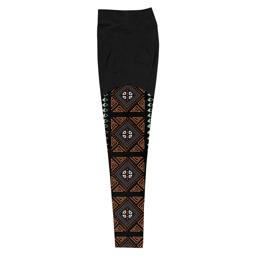 Royal Decoration Black Sports Leggings