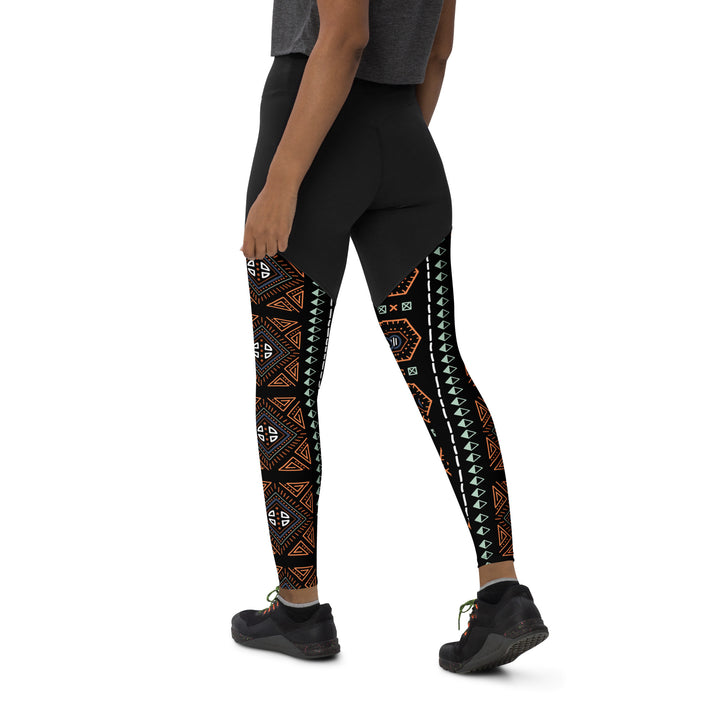 Royal Decoration Black Sports Leggings