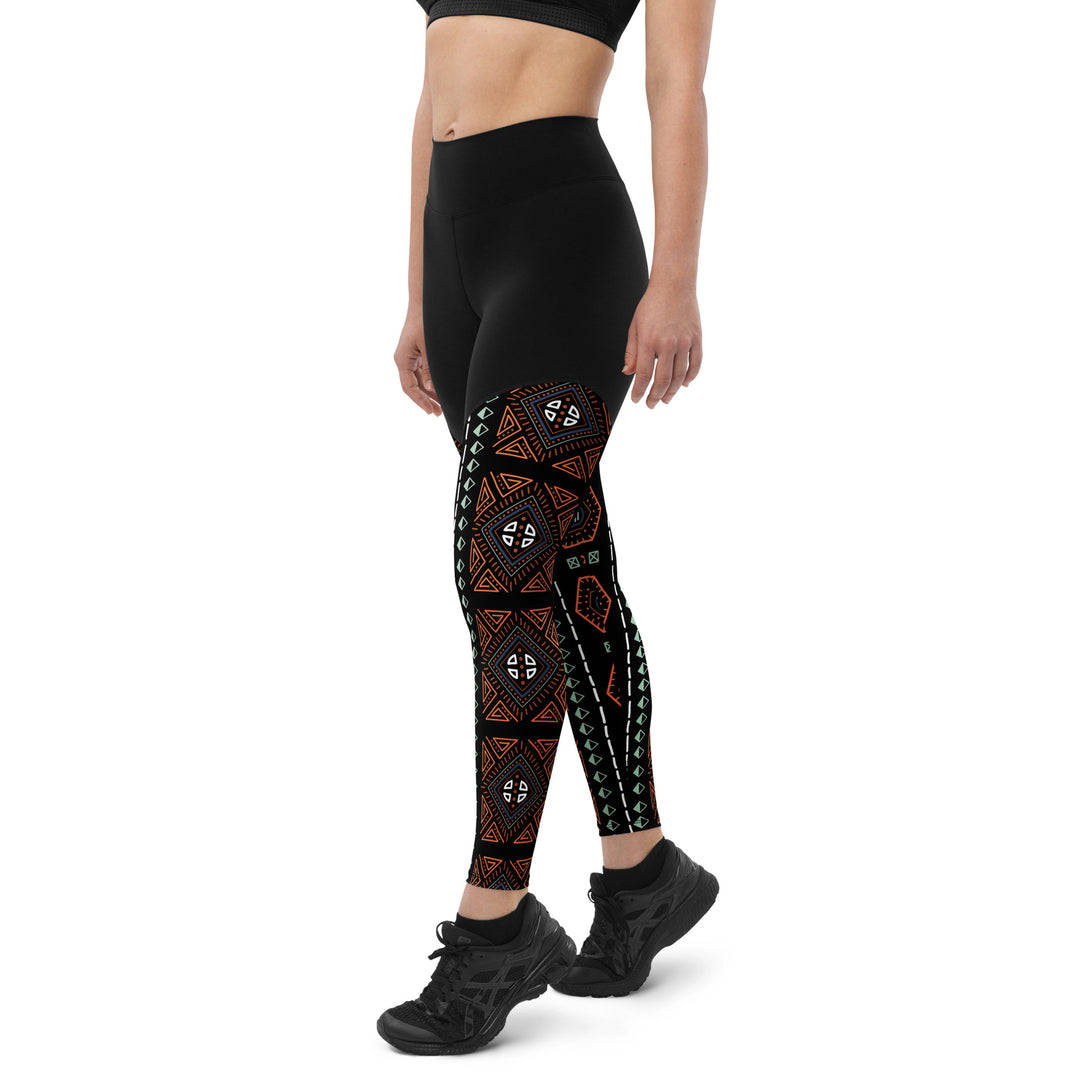 Royal Decoration Black Sports Leggings