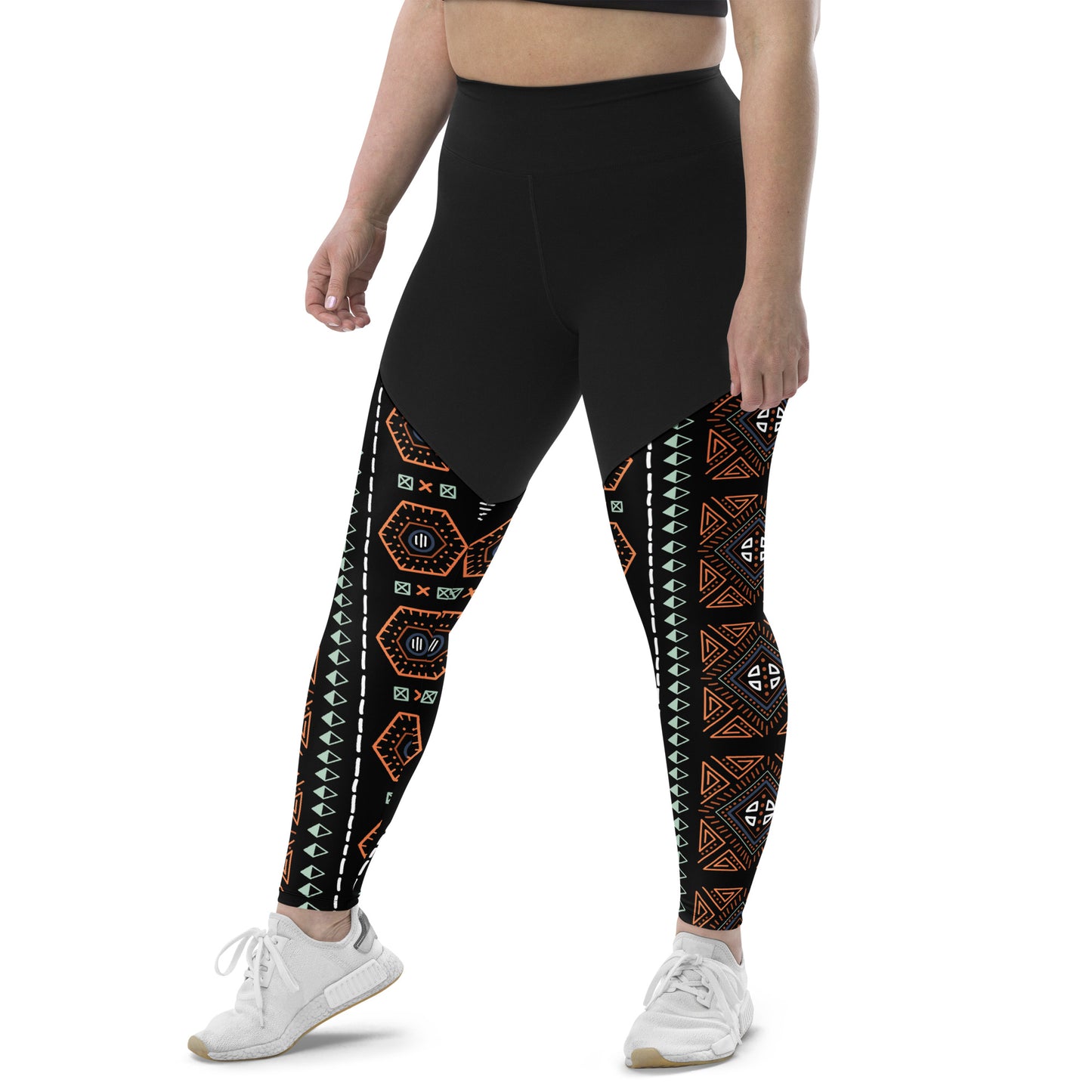 Royal Decoration Black Sports Leggings