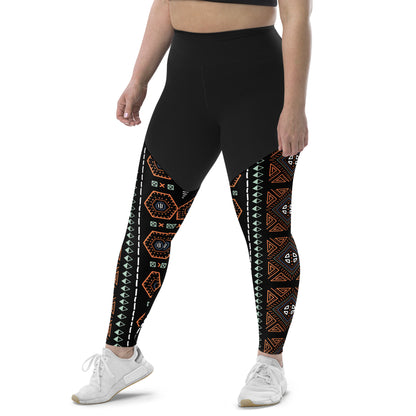 Royal Decoration Black Sports Leggings