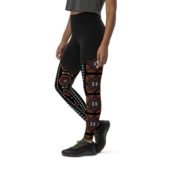 Royal Decoration Black Sports Leggings