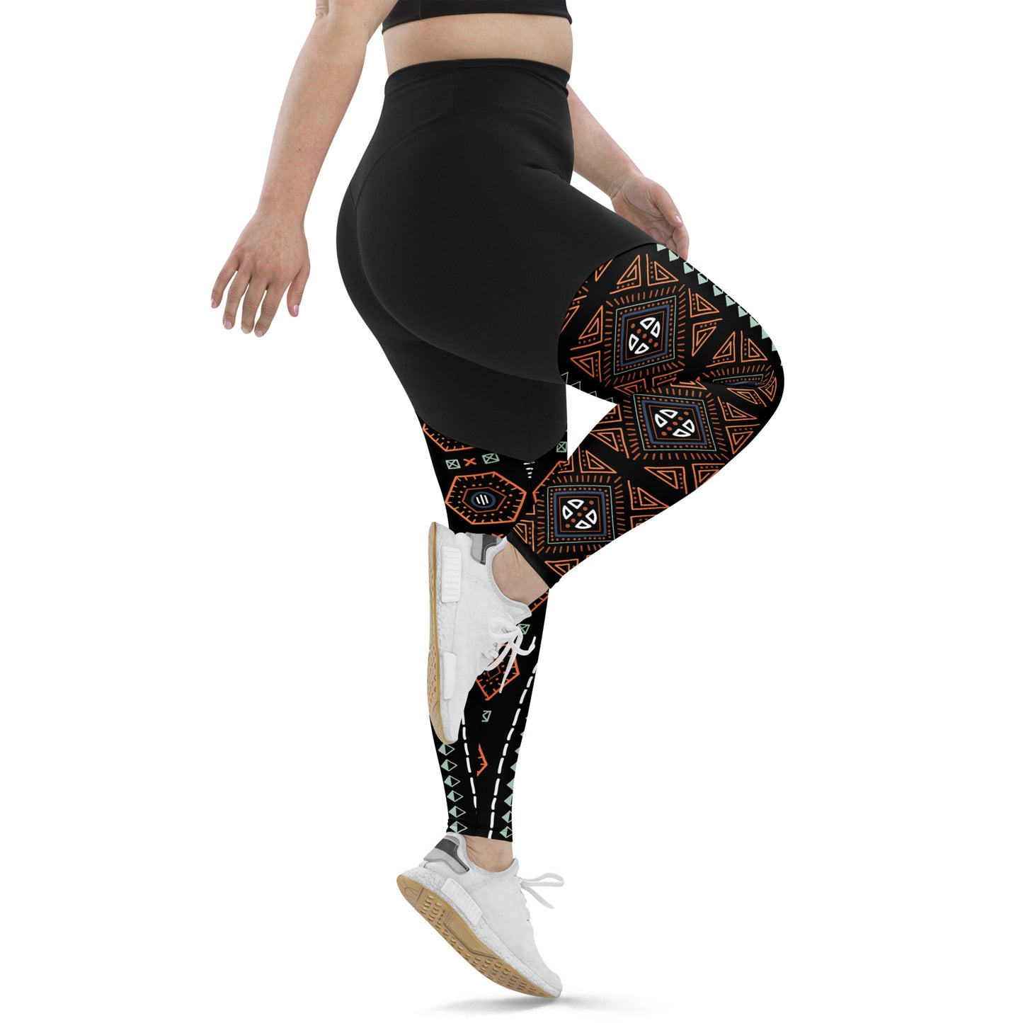 Royal Decoration Black Sports Leggings