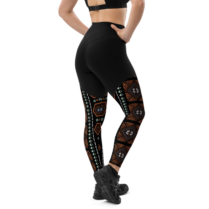 Royal Decoration Black Sports Leggings