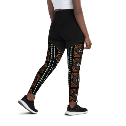 Royal Decoration Black Sports Leggings