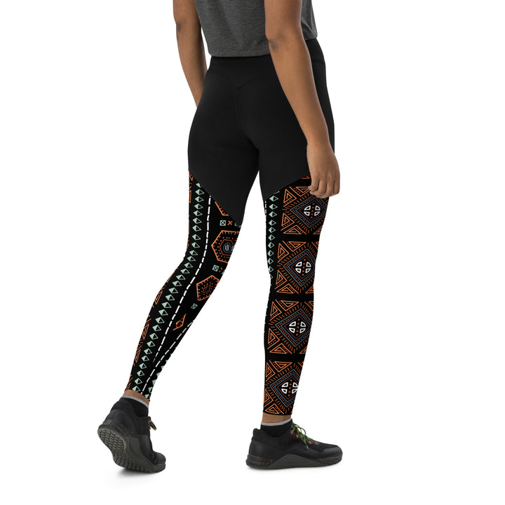 Royal Decoration Black Sports Leggings