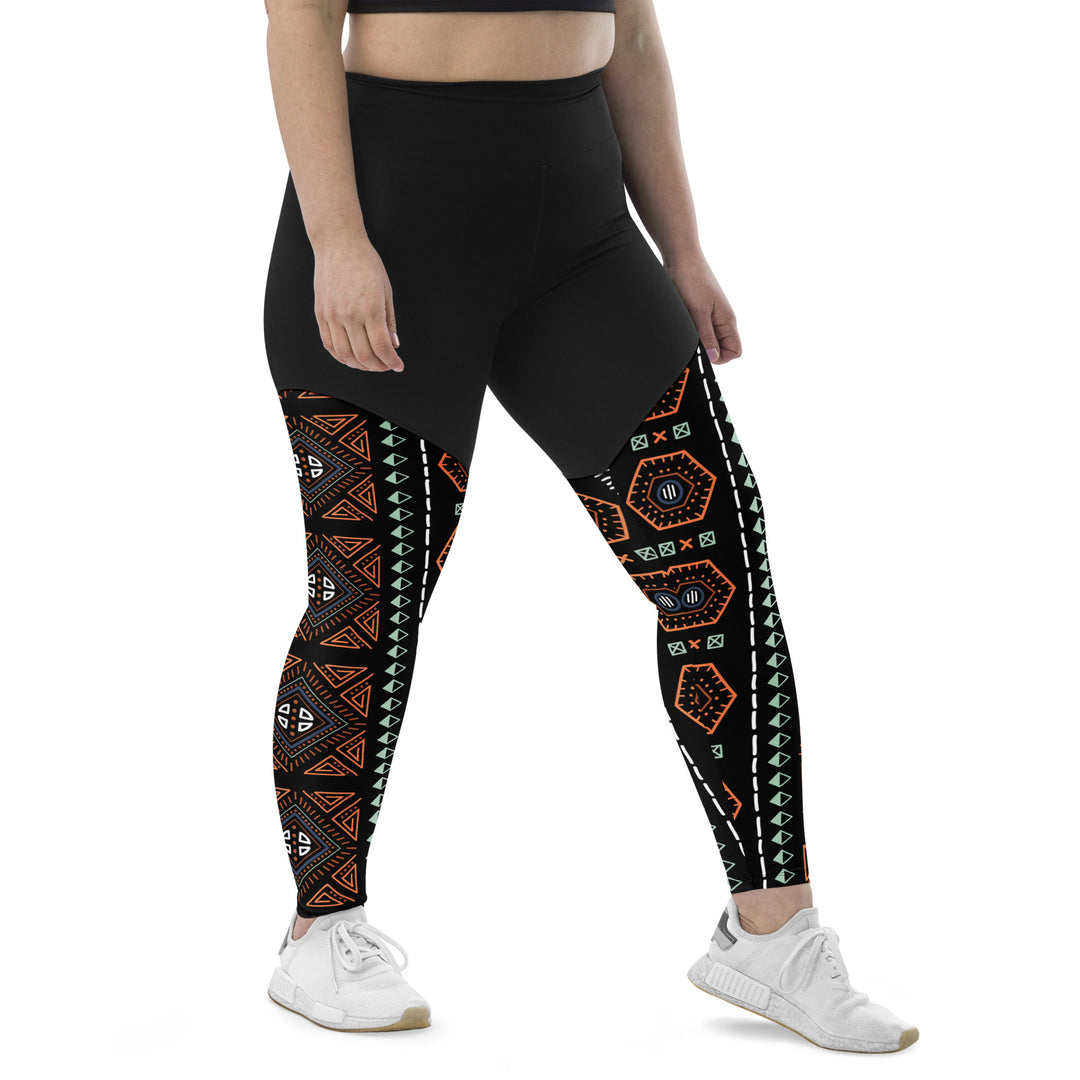 Royal Decoration Black Sports Leggings