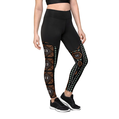 Royal Decoration Black Sports Leggings