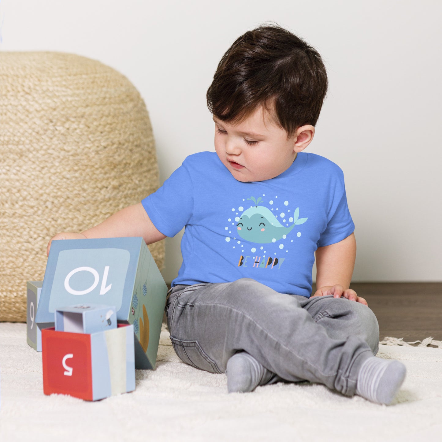 Little Whale Toddler Heather Columbia blue T-Shirt