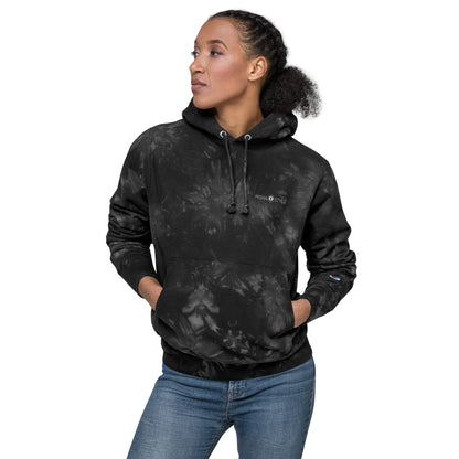 Women Champion tie-dye Black hoodie