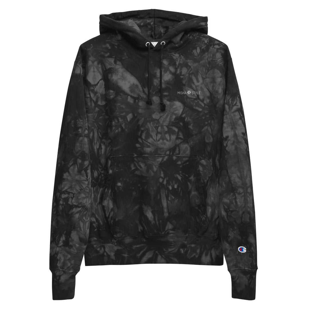 Dames Champion tie-dye hoodie - Royal Black