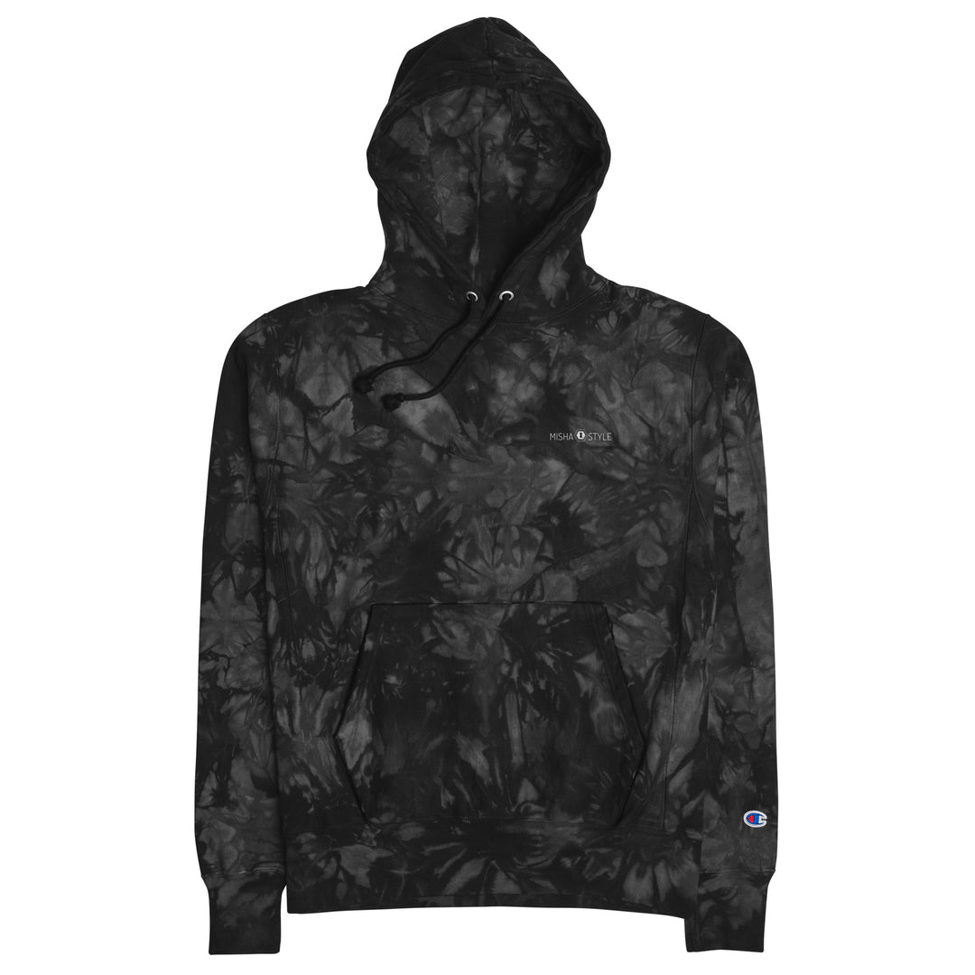 Dames Champion tie-dye hoodie - Royal Black