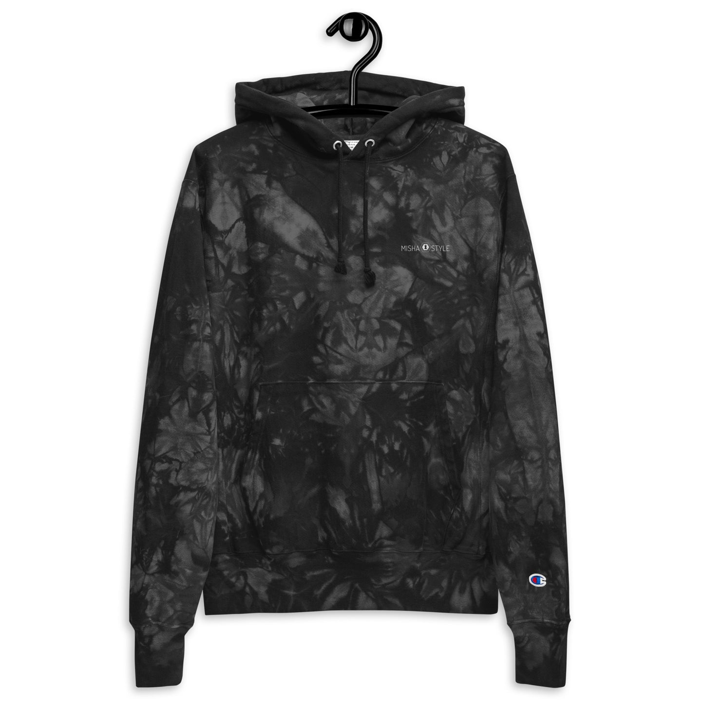 Women Champion tie-dye Black hoodie