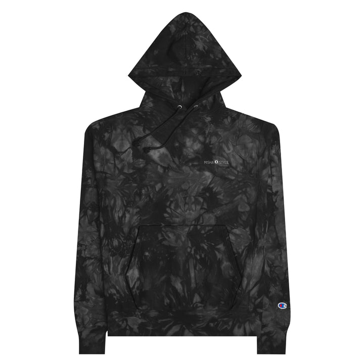 Dames Champion tie-dye hoodie - Royal Black