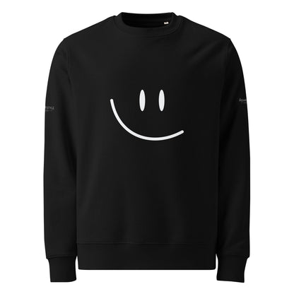 Cute Smile Unisex ECO Black Sweatshirt