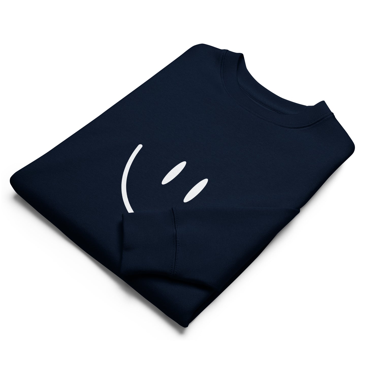 Cute Smile Unisex eco French Navy sweatshirt