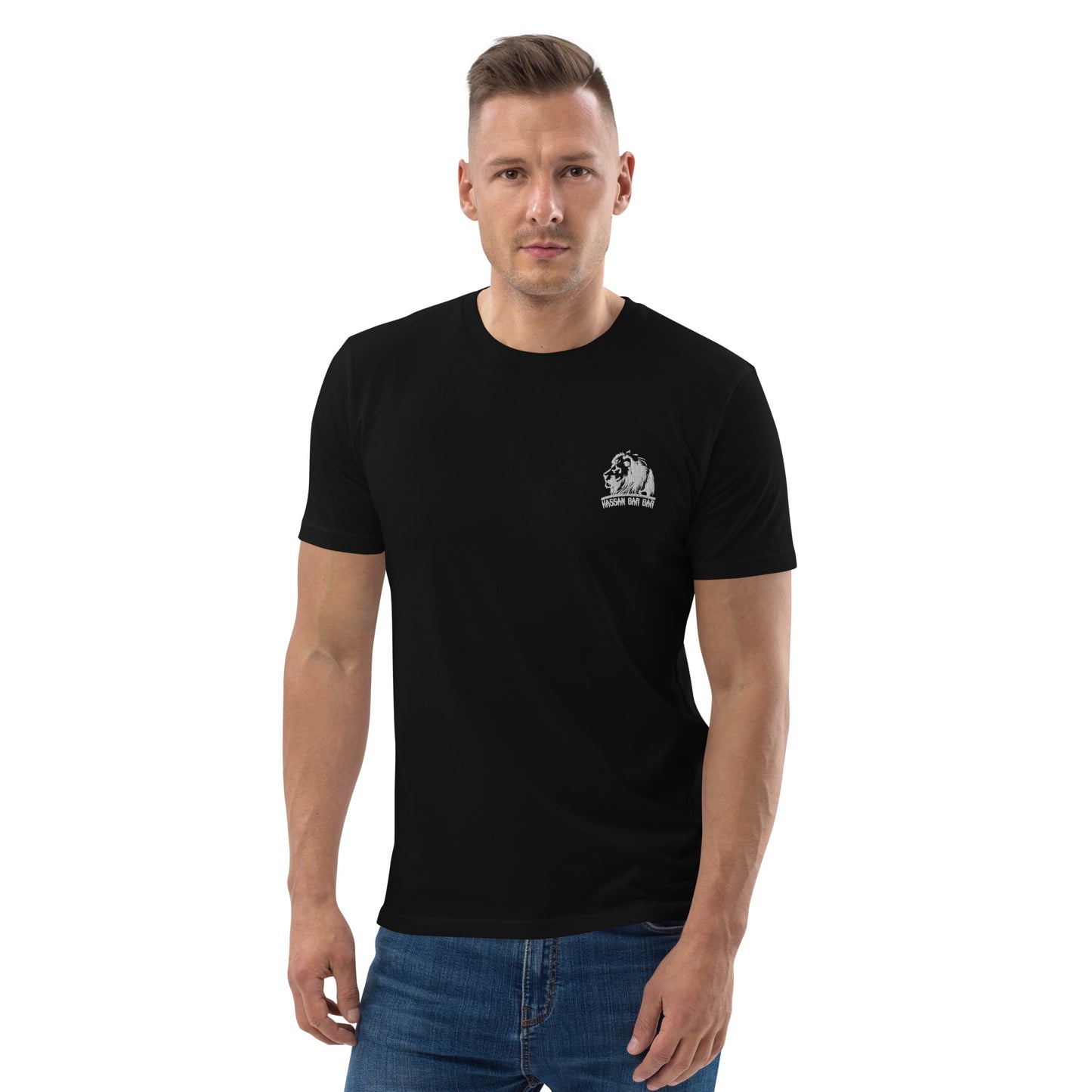 Embroidered Lion Logo Men T-Shirt