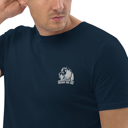 Embroidered Lion Logo Men T-Shirt