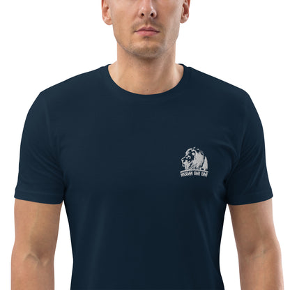 Embroidered Lion Logo Men T-Shirt